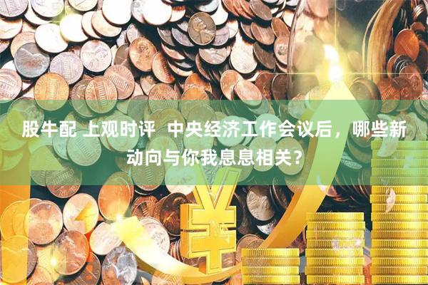股牛配 上观时评  中央经济工作会议后，哪些新动向与你我息息相关？