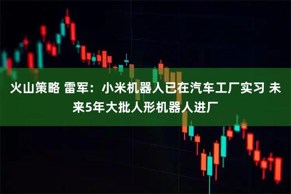 火山策略 雷军：小米机器人已在汽车工厂实习 未来5年大批人形机器人进厂